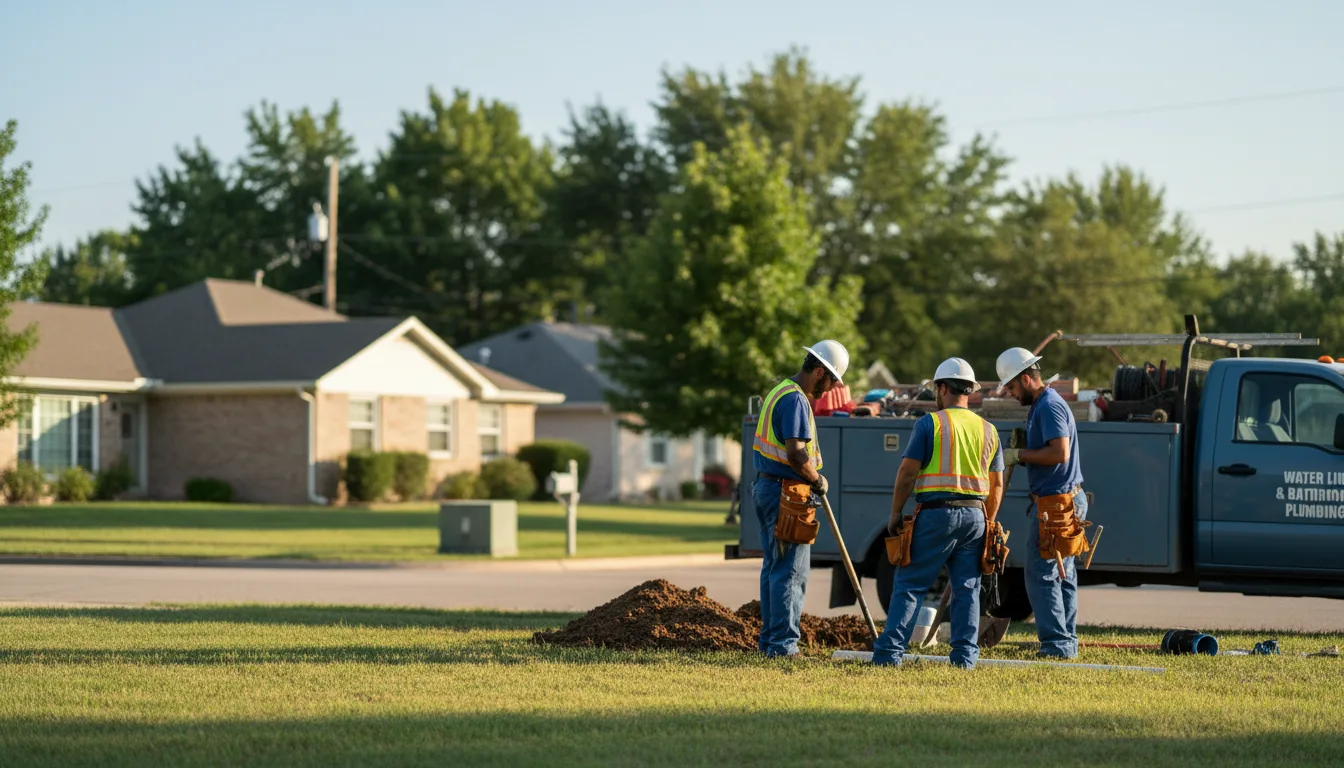 Residential water line and bathroom plumbing service in Yosemite, KY